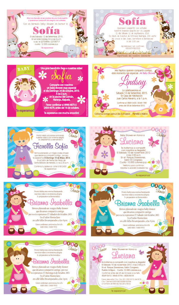 Invitaciones de Baby Shower Costa Rica Yuni Amador