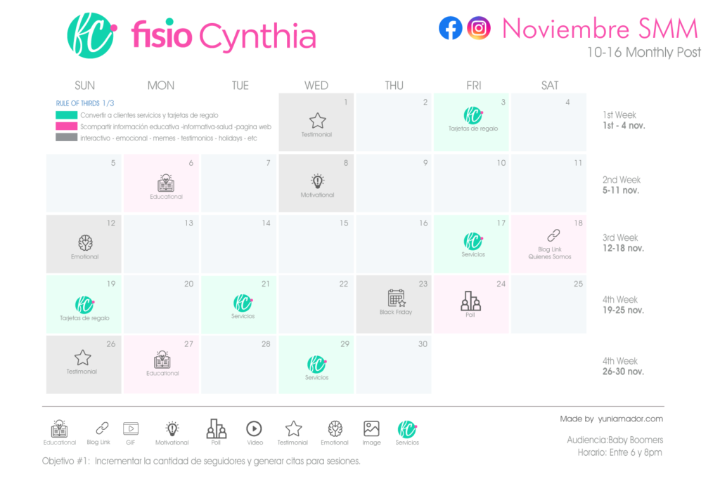 comohacer uncalendario decontenidos empresas Asesorias Marketing Digital Costa Rica