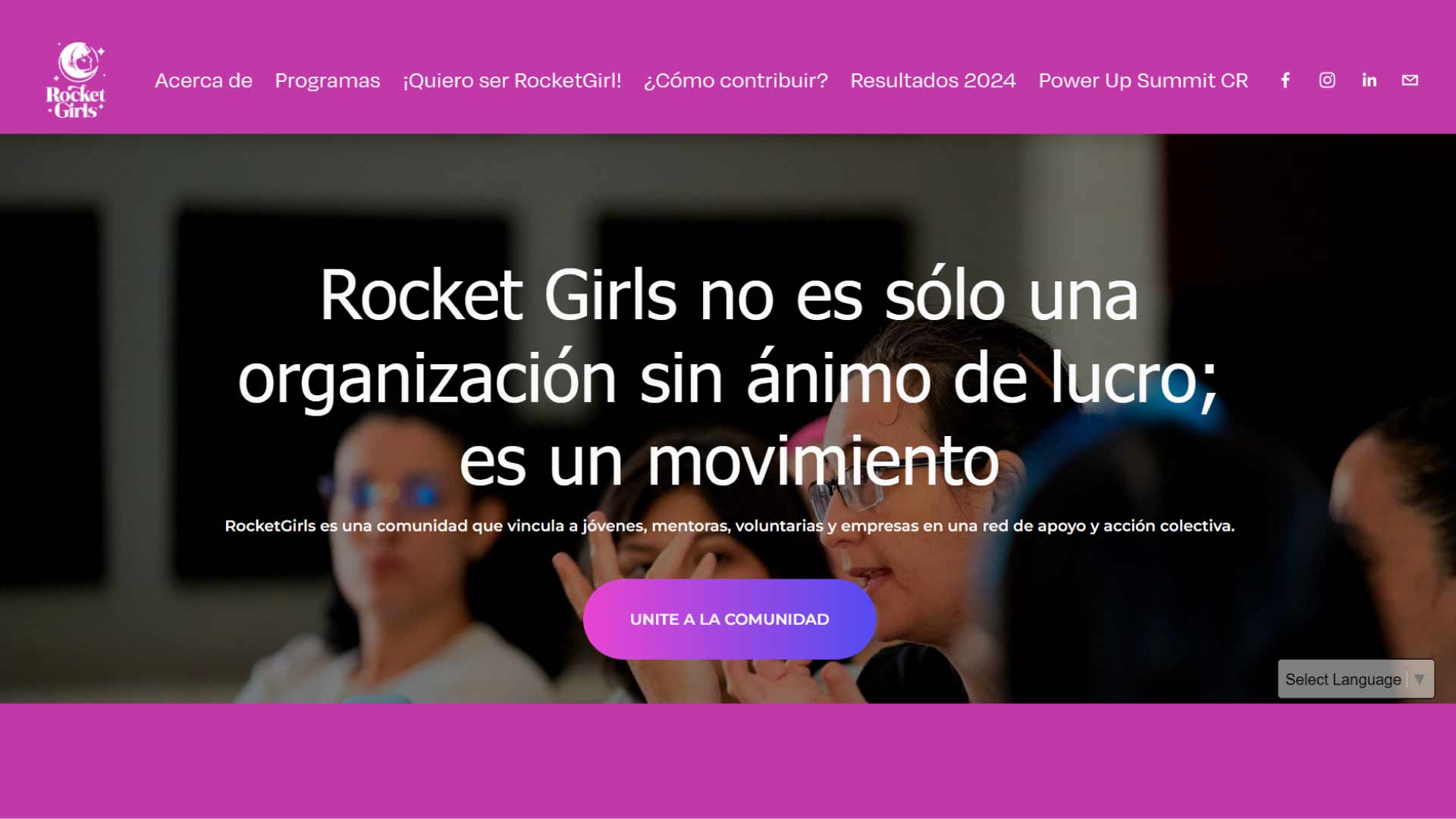 rocketgirls fundacionninas Asesorias Marketing Digital Costa Rica